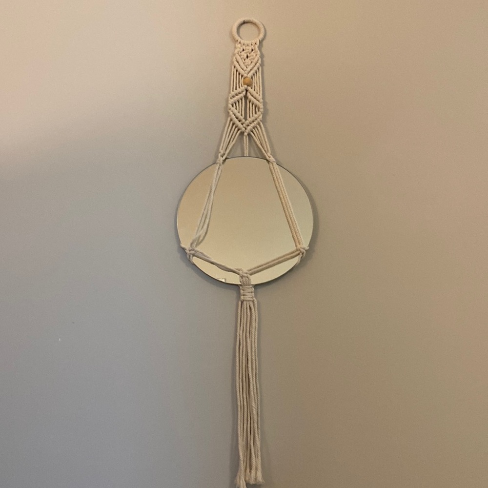 Free People macrame wall mirror